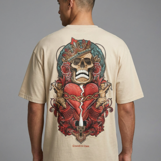 Crowned In Chaos Puffed 3D Print Tshirt