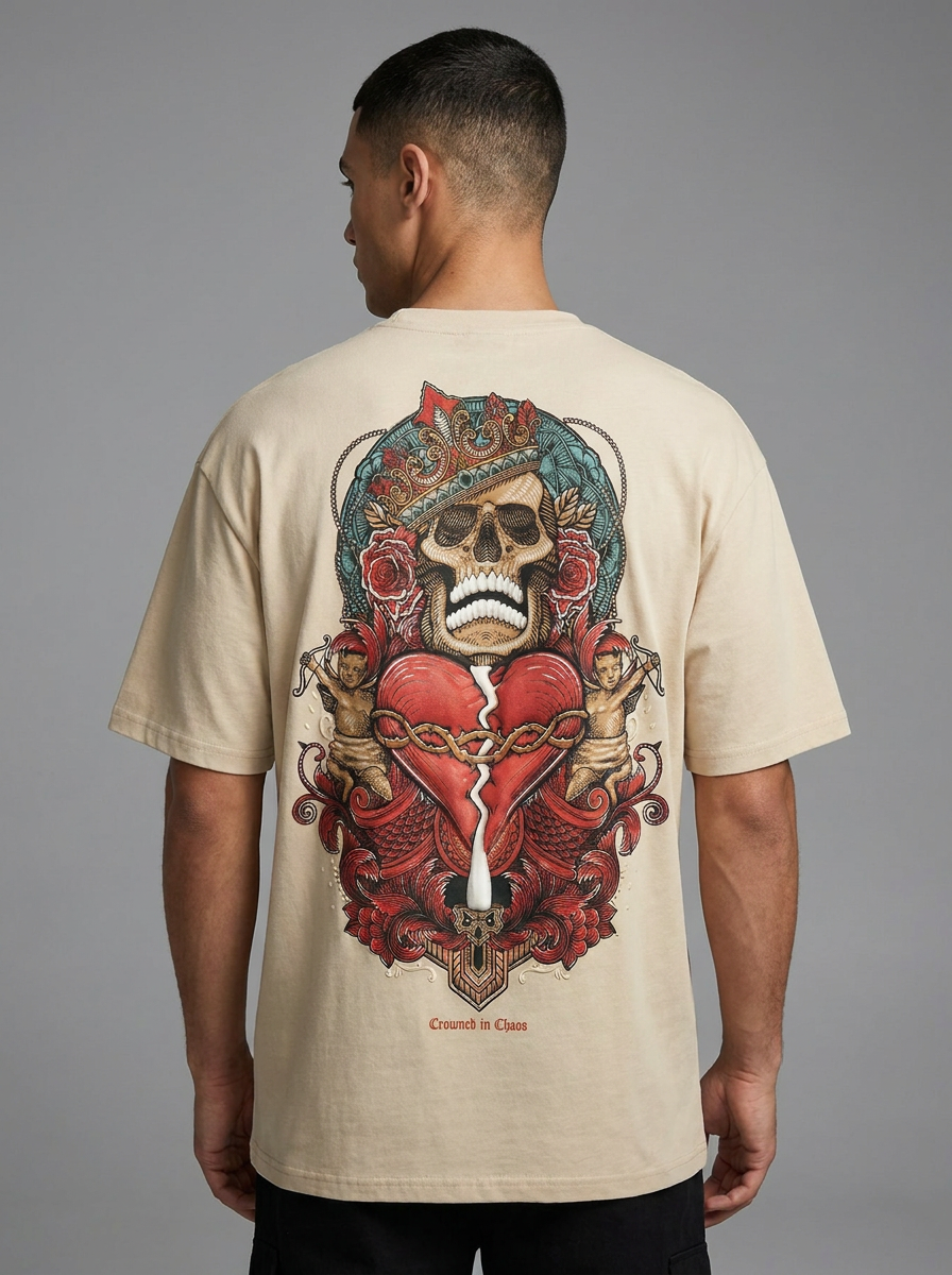 Crowned In Chaos Puffed 3D Print Tshirt