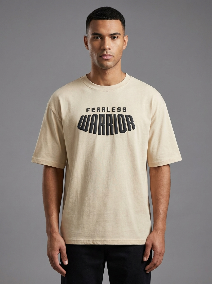 Fearless Warrior Puffed 3D Print Tshirt - Image 2