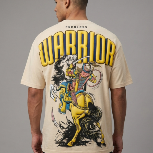 Fearless Warrior Puffed 3D Print Tshirt