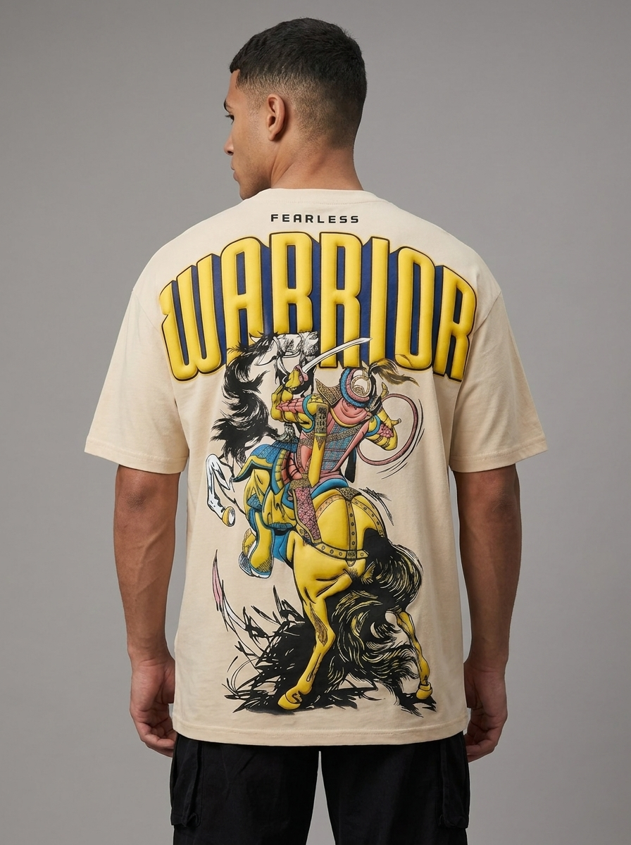 Fearless Warrior Puffed 3D Print Tshirt
